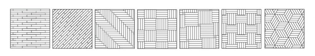 Виды укладки штучного паркета